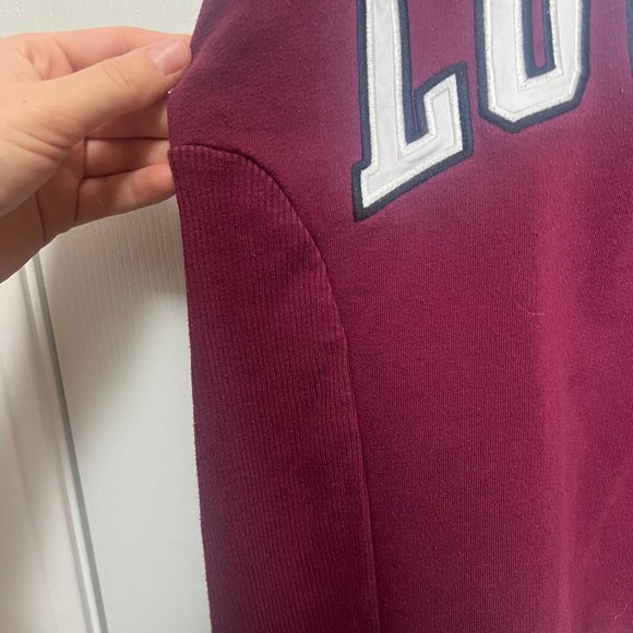 Victoria's Secret PINK Burgundy Cotton Crewneck - Picture 4 of 6